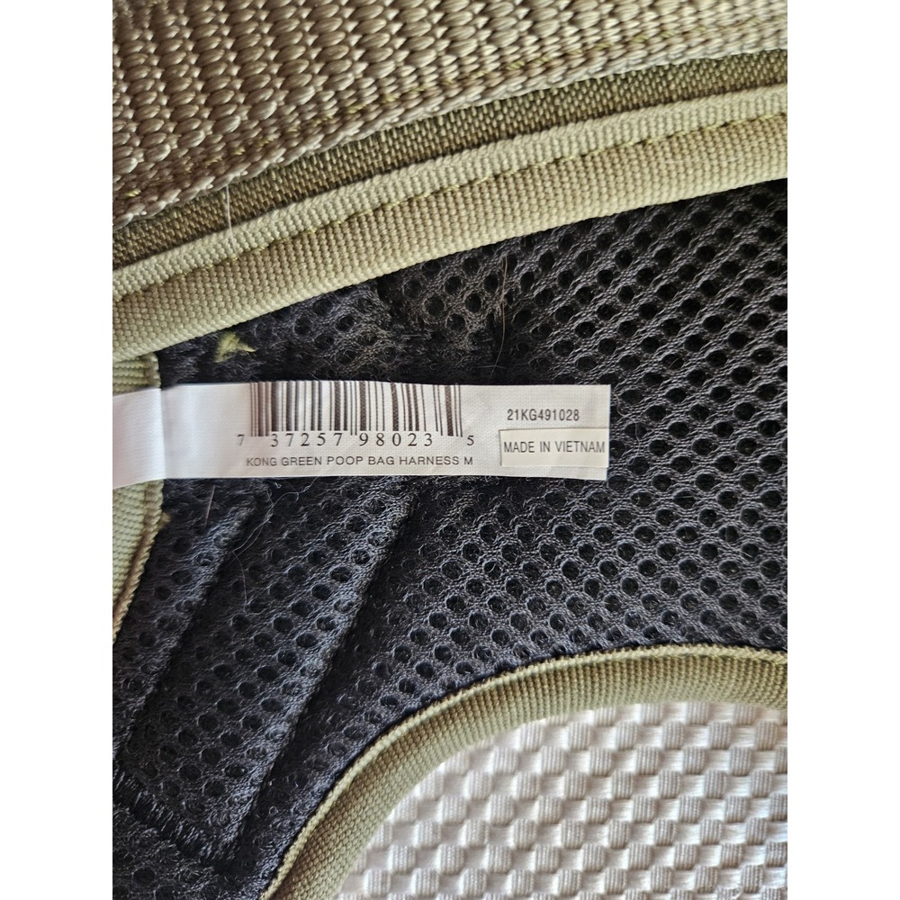 KONG Ultra Durable Dog Harness with Waste Bag Pocket - Olive Green Size Medium - Picture 6 of 6